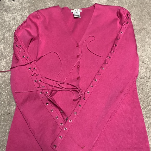 Cache preloved pink button up with laces -$20 - Picture 3 of 7